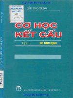 Cơ kết cấu Tập 1 Hệ tĩnh định Lều Thọ Trình
