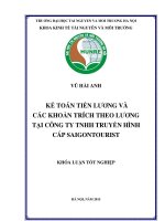 Hoàn thiện kế toán tiền lương và các khoản trích theo lương tại công ty trách nhiệm hữu hạn truyền hình cáp saigontourist CN TP hà nội 