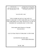 Nâng cao hiệu quả quản lý nhà nước các nhiệm vụ KHCN thông qua ứng dụng công nghệ thông tin từ thực tiễn quản lý các đề tài nghị định thư tại bộ KHCN