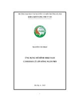 Ứng dụng mô hình MIKE NAM cảnh báo lũ lớn trên sông ngàn phố 