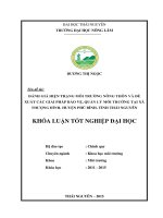 Đánh giá hiện trạng môi trường nông thôn và đề xuất các biện pháp bảo vệ, quản lý môi trường trên địa bàn xã thượng đình   huyện phú bình   tỉnh thái nguyên
