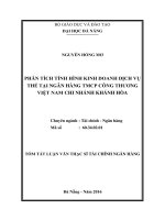 Phân tích tình hình kinh doanh dịch vụ thẻ tại ngân hàng TMCP công thương việt nam chi nhánh khánh hòa