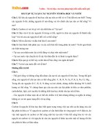 Bài tập Sinh học lớp 10: Các nguyên tố hóa học và nước