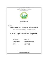 Đánh giá hiệu quả xử lý nước thải chăn nuôi sau biogas bằng thực vật thủy sinh