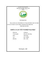 Đánh giá tình hình xử lý bao bì thuốc bảo vệ thực vật sau sử dụng tại xã Trung Thành  huyện Phổ Yên  tỉnh Thái Nguyên