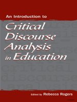 An introduction to critical discourse analysis in education