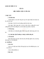 Giáo án vật lý 12 bài 10 đặc trưng vật lí của âm 