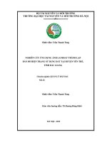 Nghiên cứu ứng dụng ảnh landsat thành lập bản đồ hiện trạng sử dụng đất tại huyện yên thế, tỉnh bắc giang 