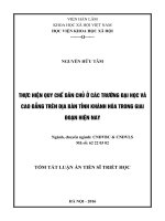 Thực hiện quy chế dân chủ ở các trường đại học và cao đẳng trên địa bàn tỉnh khánh hòa trong giai đoạn hiện nay (TT)