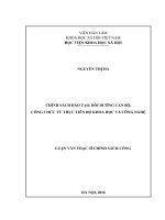 Chính sách đào tạo, bồi dưỡng cán bộ, công chức từ thực tiễn bộ khoa học và công nghệ 