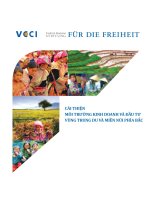 CẢI THIỆN MÔI TRƯỜNG KINH DOANH VÀ ĐẦU TƯVÙNG TRUNG DU VÀ MIỀN NÚI PHÍA BẮC