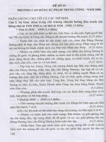 Các đề thi theo hình thức tự luận môn lịch sử phần 2 