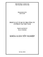 Pháp luật về quản trị công ty cổ phần tại việt nam 