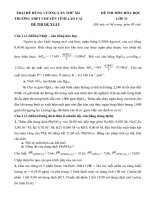 HÓA 11 CHUYÊN LÀO CAI Đề thi, đáp án (đề xuất) trại hè hùng vương MỚI Nhất