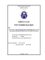 Thực trạng và một số giải pháp nâng cao chất lượng dịch vụ trong kinh doanh nhà hàng tại khách sạn crowne plaza west hanoi 