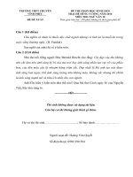 Ngữ văn 10 đề, đáp án trại hè hùng vương lần thứ XII năm 2016 trường chuyên VĨNH PHÚC 