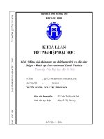 Một số giải pháp nâng cao chất lượng dịch vụ nhà hàng saigon   khách sạn intercontinental hanoi westlake 