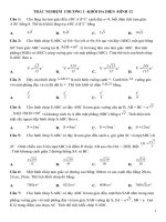 Câu hỏi trắc nghiệm chương 1 khối đa diện và thể tích khối đa diện hình học 12