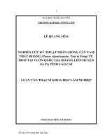 Nghiên cứu kỹ thuật nhân giống cây tam thất hoang (panax stipuleanatus tsai et feng) từ hom tại vườn quốc gia hoàng liên huyện sa pa tỉnh lào cai 