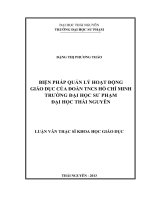 Biện pháp quản lý hoạt động giáo dục của đoàn tncs hồ chí minh trường đại học sư phạm   đại học thái nguyên 