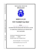 Giải pháp thu hút khách đến nhà hàng lackah của khách sạn crowne plaza west hà nội mùa thấp điểm 