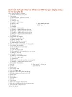 ĐỀ THI CC 4 (PHỤC HÌNH) CKI RĂNG HÀM MẶT Thời gian: 60 phút (không kể thời gian phát đề)