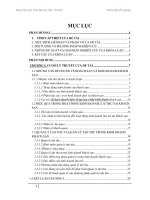 Áp dụng quản lý tận thu để nâng cao hiệu quả kinh doanh trong hoạt động lưu trú tại khách sạn sheraton hà nội 