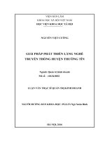 Giải pháp phát triển làng nghề truyền thống huyện thường tín 
