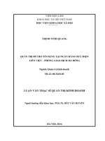 Quản trị rủi ro tín dụng tại ngân hàng bưu điện liên việt   phòng giao dịch hà đông 