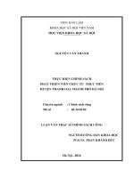 Thực hiện chính sách phát triển viên chức từ thực tiễn huyện Thanh Oai, thành phố Hà Nội