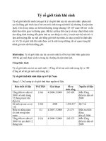 Tỷ số giới tính khi sinh