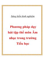 Sáng kiến kinh nghiệm phương pháp dạy hát tập thể môn âm nhạc trong trường tiểu học 