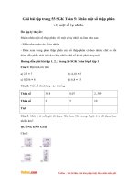 Giải bài tập trang 56 SGK Toán 5: Nhân một số thập phân với một số tự nhiên