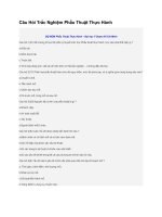 Câu hỏi trắc nghiệm phẫu thuật thực hành