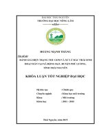 Đánh giá hiện trạng thu gom và sử lý rác thải sinh hoạt rắn tại xã động đạt   huyện phú lương   tỉnh thái nguyên 