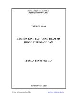 Văn hóa kinh bắc   vùng thẩm mỹ trong thơ hoàng cầm 