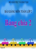Bài giảng Toán 2 bài Bảng chia 2