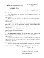 Lịch sử 10  học sinh giỏi trại hè hùng vương lần thứ XII 2016 các trường chuyên lê QUÝ đôn 