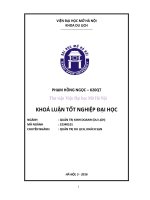 Một số giải pháp nhằm nâng cao chất lượng dịch vụ bộ phận buồng tại khách sạn mường thanh grand hà nội 