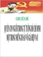 quyền con người trong tư tưởng hồ chí minh