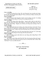 Lịch sử 10  học sinh giỏi trại hè hùng vương lần thứ XII 2016 các trường chuyên CAO BẰNG 