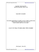 So sánh ảnh hưởng của bột lá sắn và bột lá keo giậu trong khẩu phần đến năng suất và chất lượng trứng của gà đẻ 