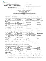 bộ đề ôn thi công chức kèm đáp án