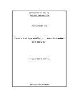 Thơ ca dân tộc hmông  từ truyền thống đến hiện đại 