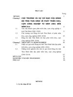 LUẬN văn THẠC sĩ   ĐẢNG bộ TỈNH THÁI BÌNH CHỈ đạo PHÁT TRIỂN KHU, cụm CÔNG NGHIỆP từ năm 2001 đến năm 2010