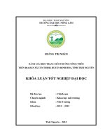 Đánh giá hiện trạng môi trường nông thôn trên địa bàn xã tân thịnh   huyện định hóa   tỉnh thái nguyên