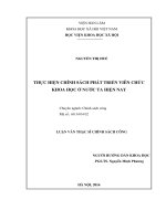 Thực hiện chính sách phát triển viên chức khoa học ở nước ta hiện nay 