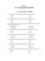 514 CÂU HỎI TRẮC NGHỆM tư tưởng hồ chí minh