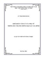 Khó khăn tâm lý của phụ nữ trong đấu tranh chống bạo lực gia đình 