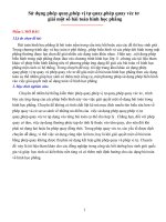 Sử dụng phép quay vị tự, quay vecto giải bài toán hình học phẳng